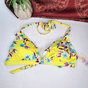 Sugar Beach Swim Top Yellow Size XL NWT